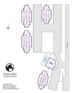 Unicorn Apartments site map